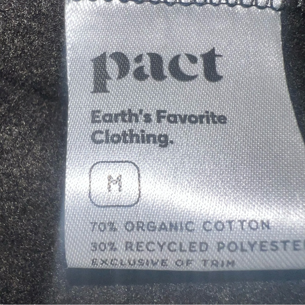 Pact Dress Black Crewneck Long Sleeve Cotton Sweatshirt Medium Sustainable - Picture 7 of 8
